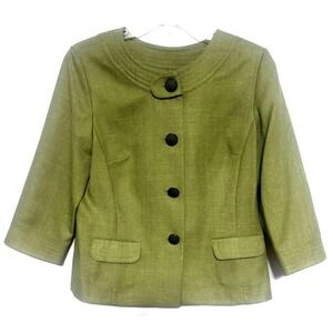 Perceptions Women's Green Jacket Sz 14‎ Casual Work Wear High neckline
